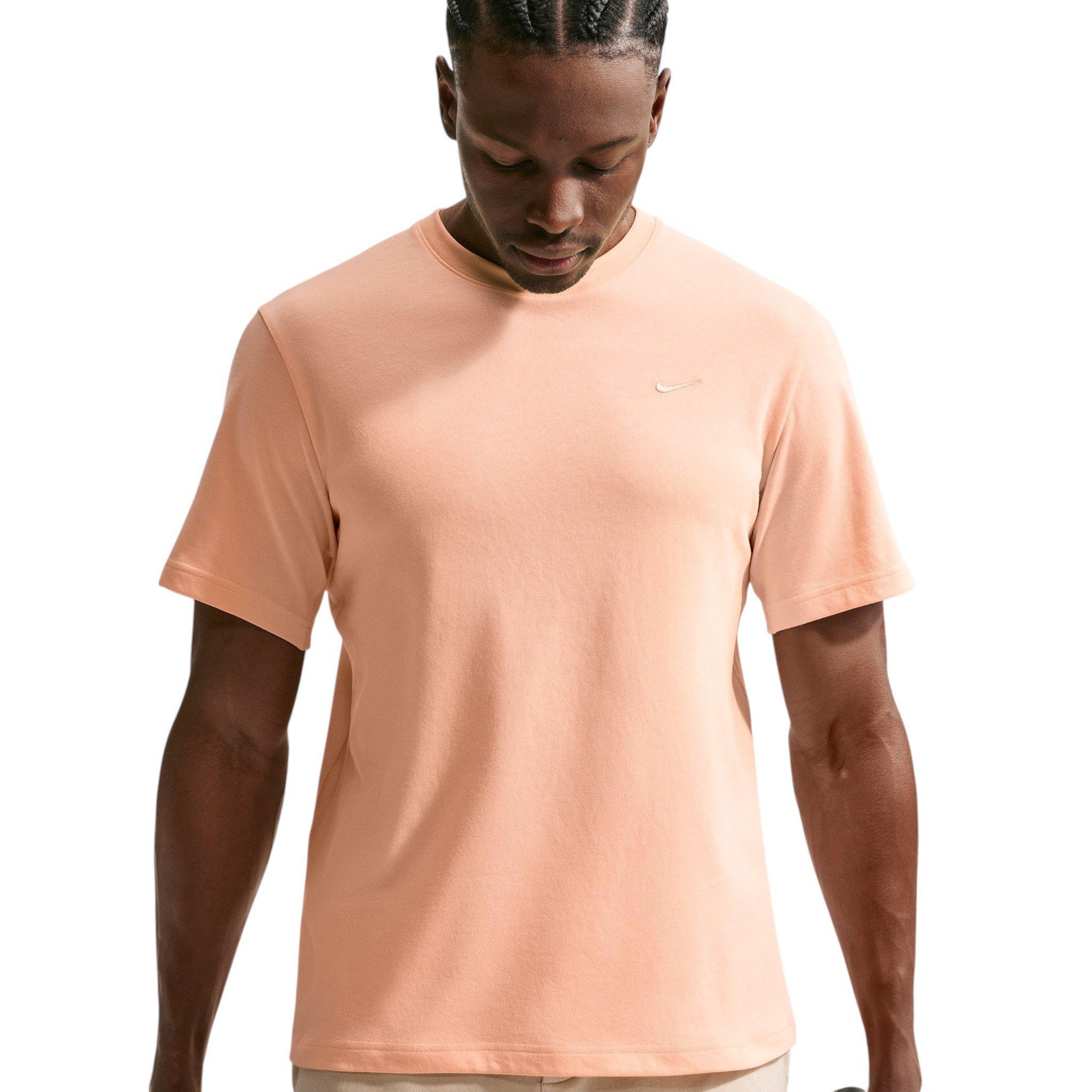Nike Men's Primary Dri-FIT Short Sleeve Versatile Top - Peach - PEACH